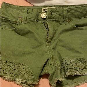 Green Mudd shorts